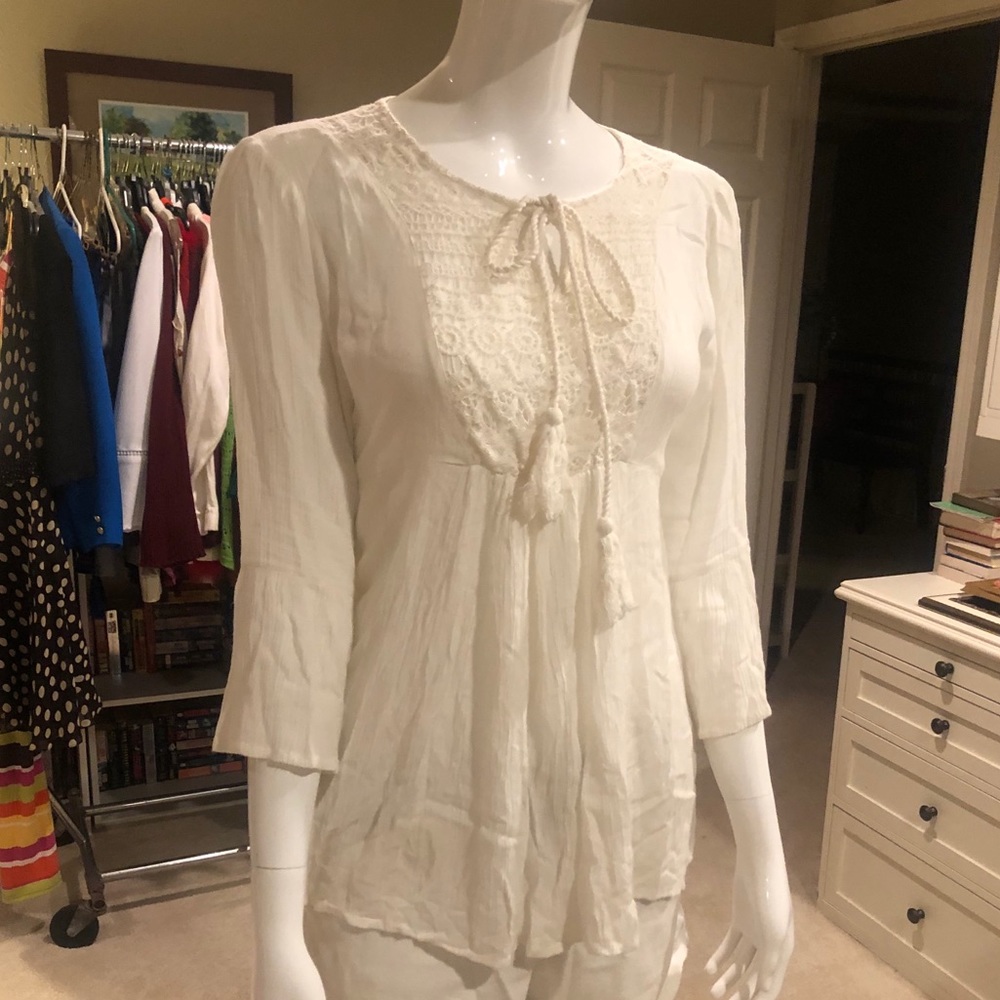 Lacy Peasant-Style Earthbound Blouse
